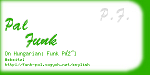 pal funk business card